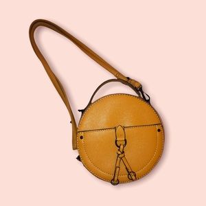 Mustard yellow round mini bag